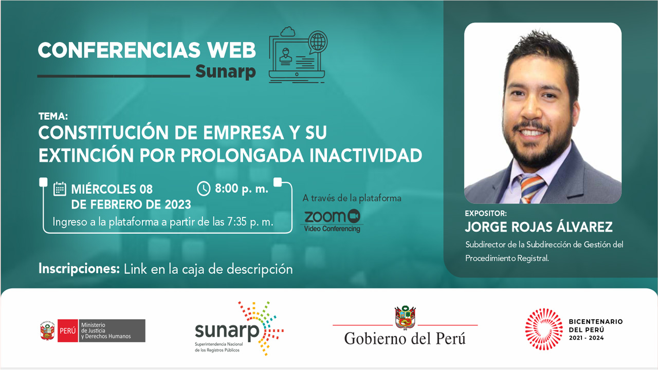 Conferencia Web Sunarp – 08 de Febrero 2023