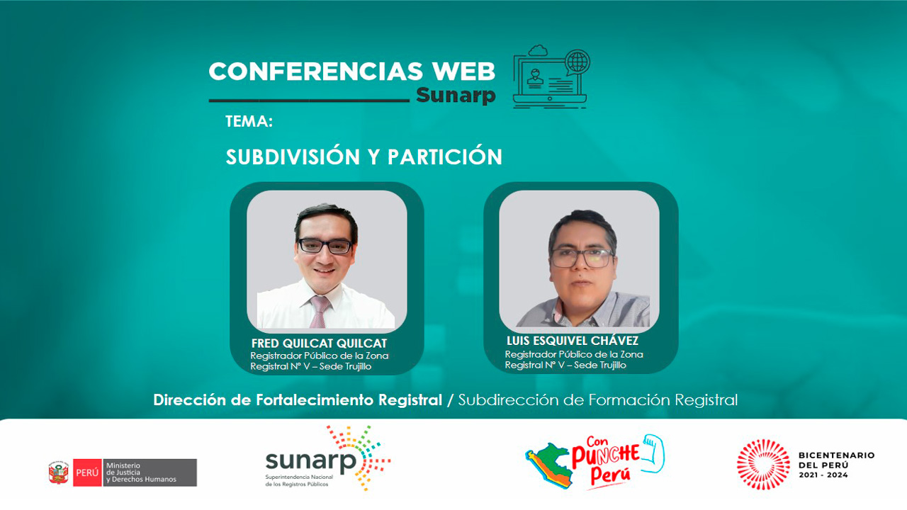 Conferencia Web Sunarp – 25 y 27 de Abril 2023