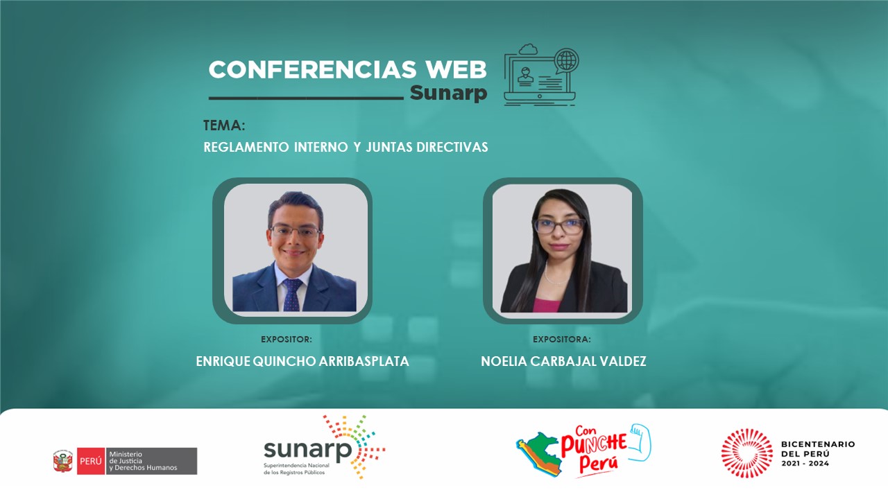 Conferencia Web Sunarp – 23 y 25 de Mayo 2023